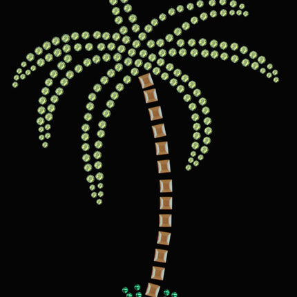 Palm Tree (Green Rhinestones) - Women's T-shirt