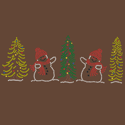 Two Snowmen in Trees - Women's T-shirt