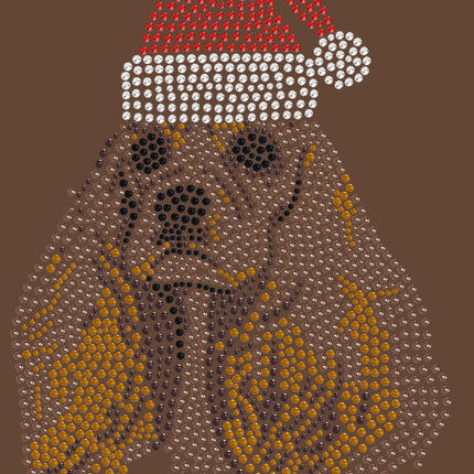 Cocker Spaniel with Santa Hat - Women's T-shirt