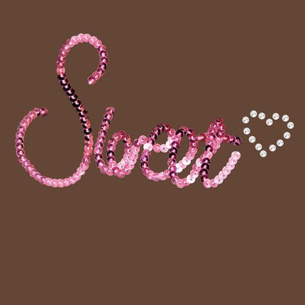 Sweet (Pink Sequins) - Women's T-shirt