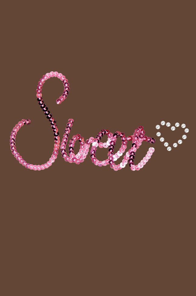 Sweet (Pink Sequins) - Women's T-shirt