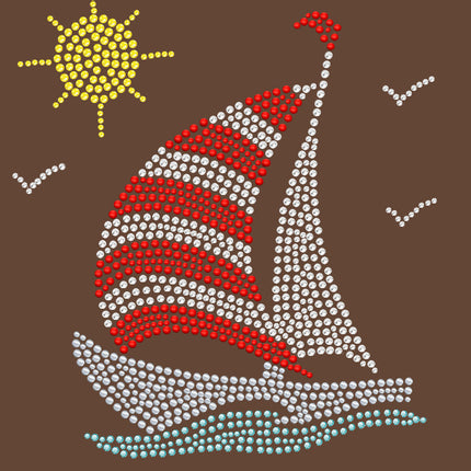 Sailboat (Rhinestone & Nailhead) - Women's T-shirt