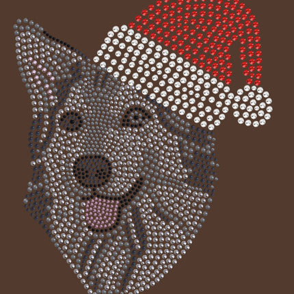 Husky/Tamaskan with Santa Hat - Women's Tee