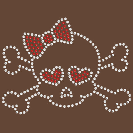 Skull with Red Bow - Women's T-shirt