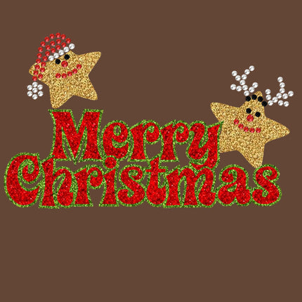 Merry Christmas Glitter Stars - Women's T-shirt