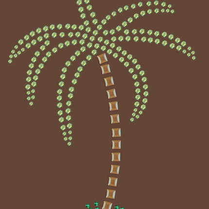 Palm Tree (Green Rhinestones) - Women's T-shirt