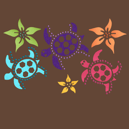 Satin Sea Turtles with Flowers - Bandanna