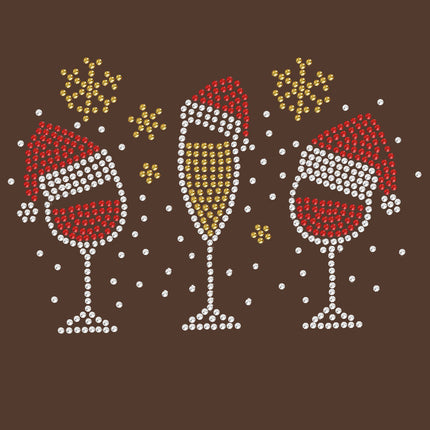 Christmas Wine Glasses - Women's Tee