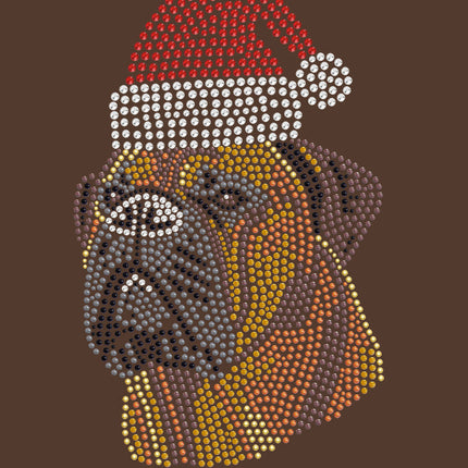 Bullmastiff with Santa Hat - Women's Tee