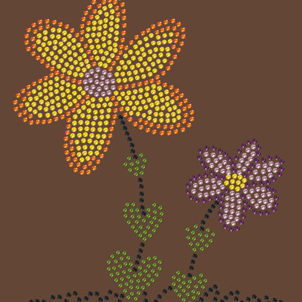 Orange & Purple Flowers - Women's T-shirt