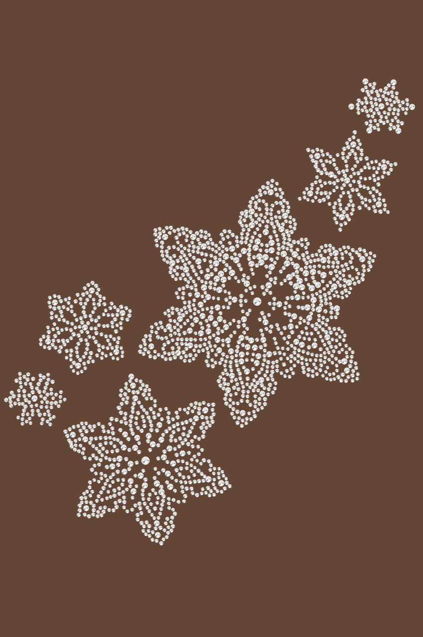 Rhinestone Snowflakes - Bandana Brown