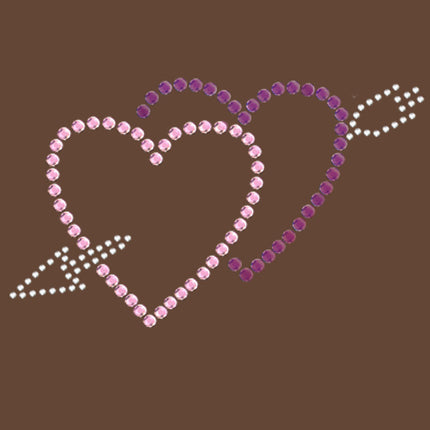 Pink & Purple Hearts with Arrow - Women's T-shirt