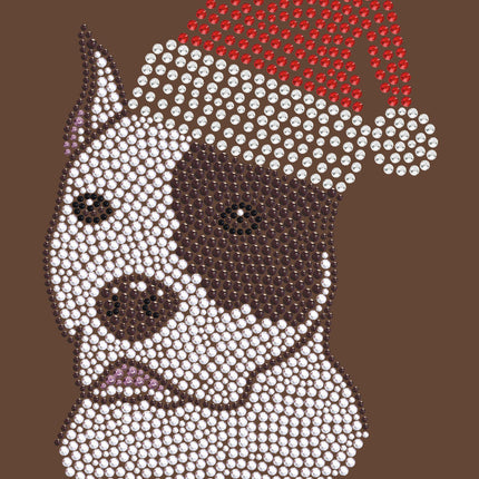 Pit Bull with Santa Hat - Women's T-shirt