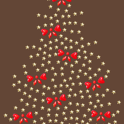 Gold Christmas Tree with Red Bows - Women's T-shirt