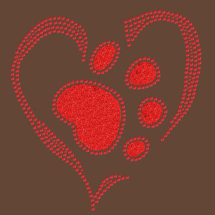 Red Paw Heart - Women's T-shirt