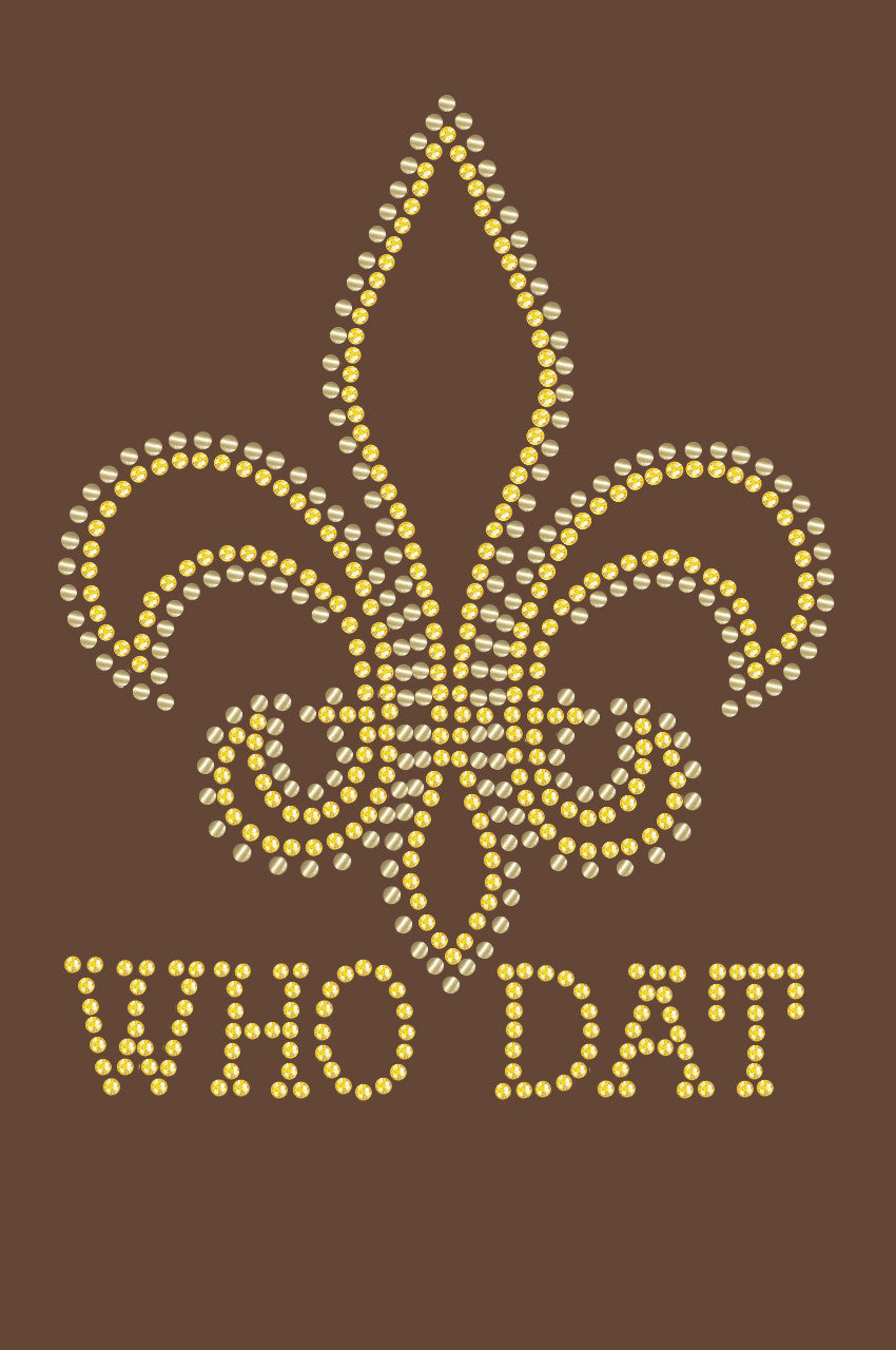 Fleur de Lis with Who Dat - Bandanna Brown