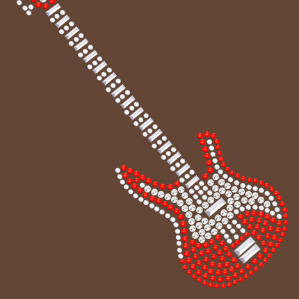 Guitar (Red Austrian crystal) - Women's T-shirt