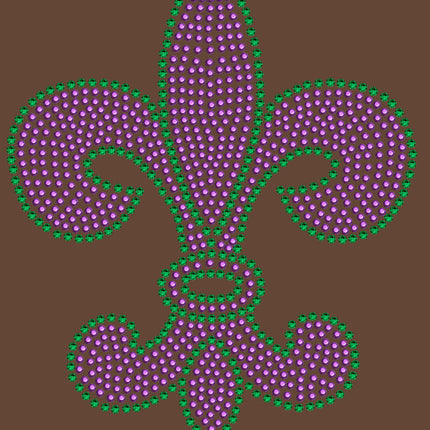 Fleur de Lis (Purple & Green) - Women's T-shirt