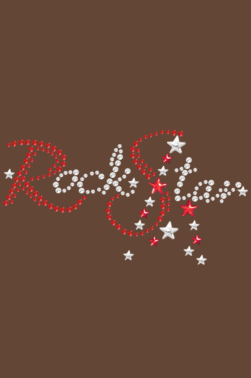 Rock Star (Red Austrian crystal Rhinestones) - Bandanna Brown