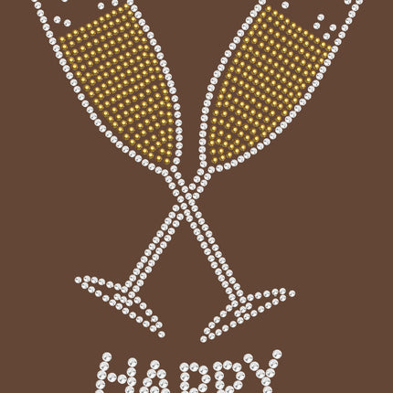 Happy New Year Champagne Glasses - Women's T-shirt