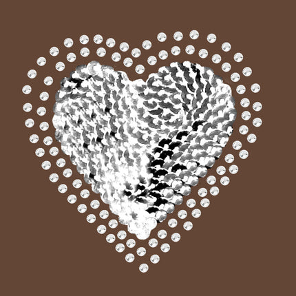 Sequin Silver Heart - Women's T-shirt