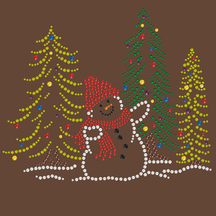 Snowman in Trees - Women's T-shirt