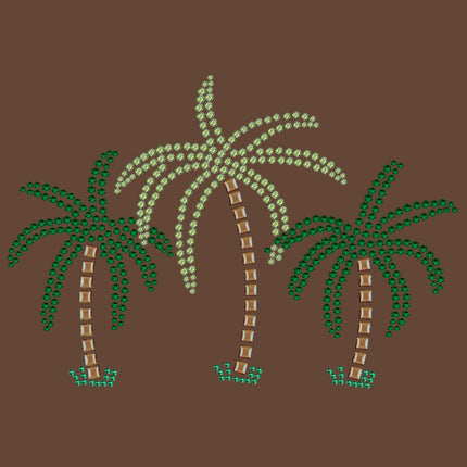 Palm Trees (Green Rhinestones) - Women's T-shirt