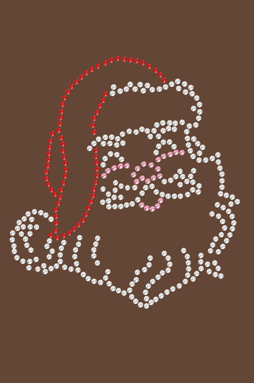 Santa Face Small - Bandana Brown