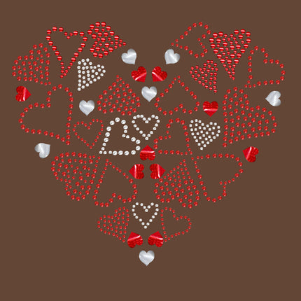 Red Heart with Hearts - Womwn's Tee