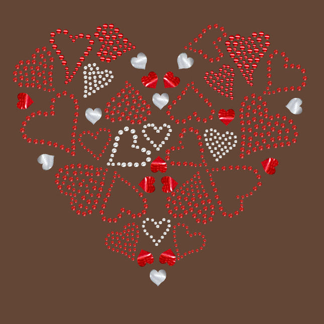 Red Heart with Hearts - Womwn's Tee