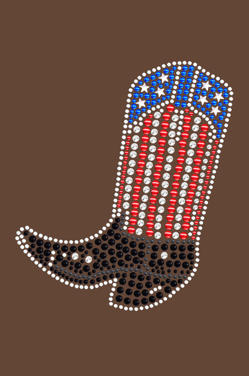 Boot (Red, White, & Blue) - bandana Brown