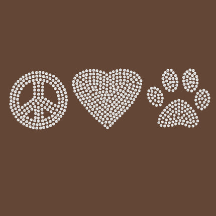 Peace, Love Paw (Rhinestone) - Women's T-shirt