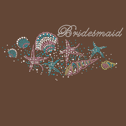 Bridesmaid with Seashells- Women's T-shirt