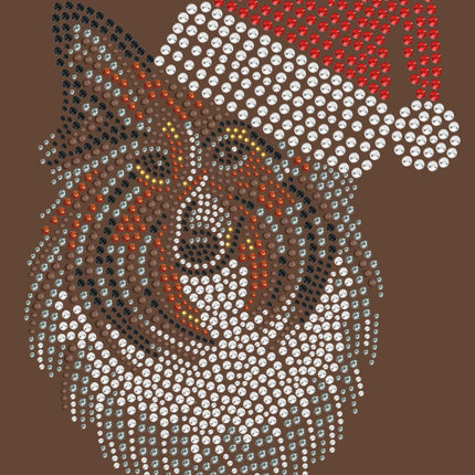 Sheltie Face with Santa Hat - Women's T-shirt