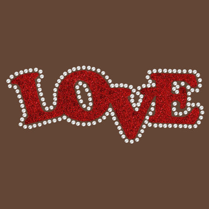 Love (Red Glitter ) - Women's T-shirt