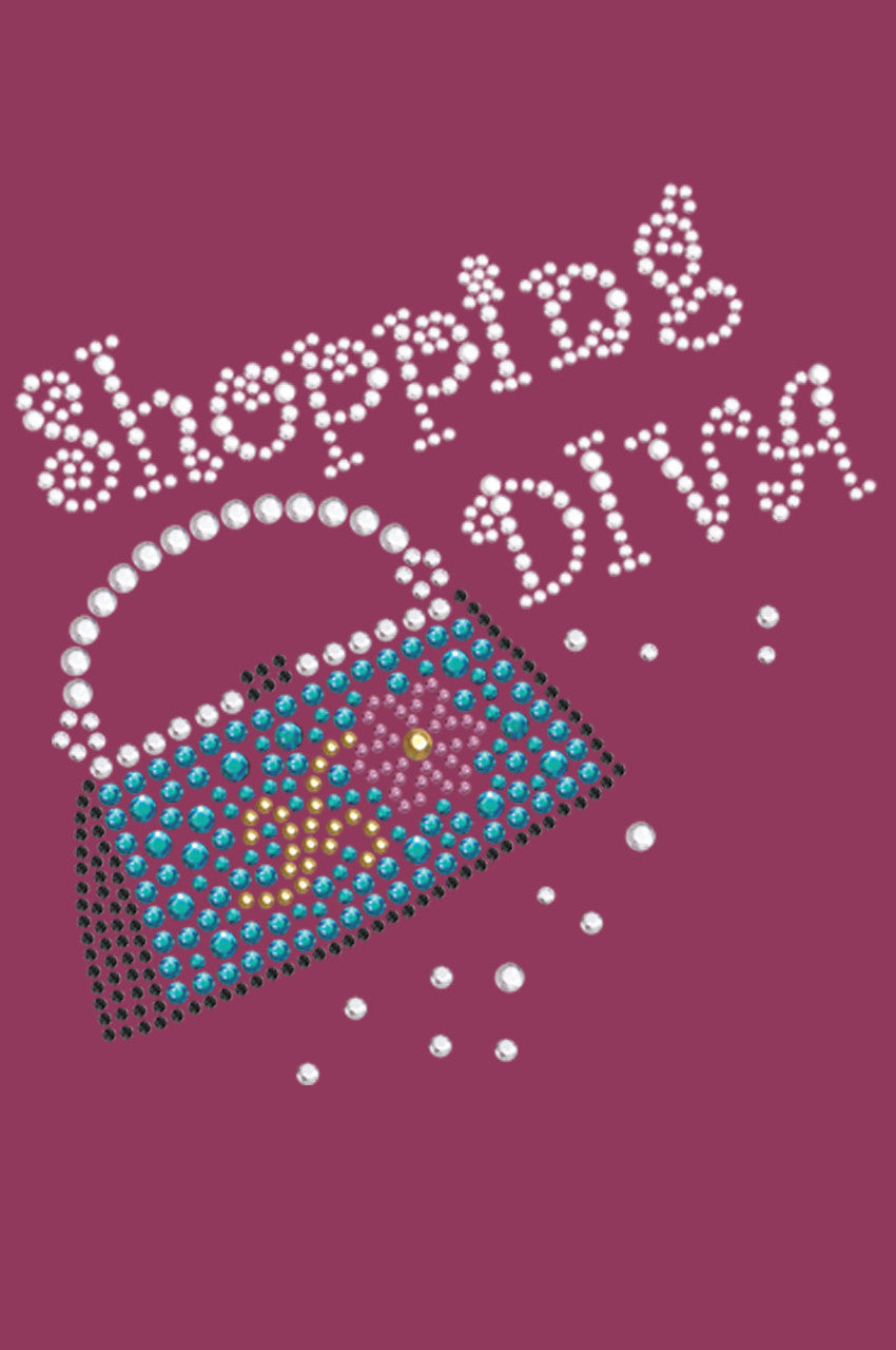 Shopping Diva & Handbag - Bandanna Burgundy