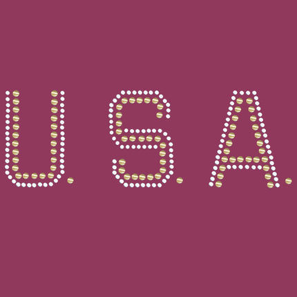 USA (Gold & Silver Nailheads) - Bandanna