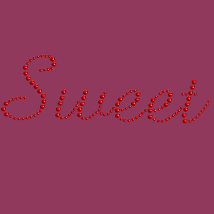 Sweet (Red Rhinestuds) - Bandanna