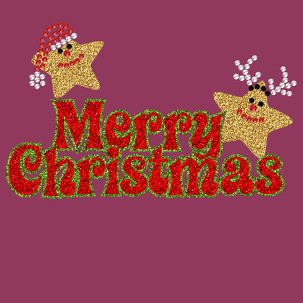 Merry Christmas Glitter Stars - Bandana