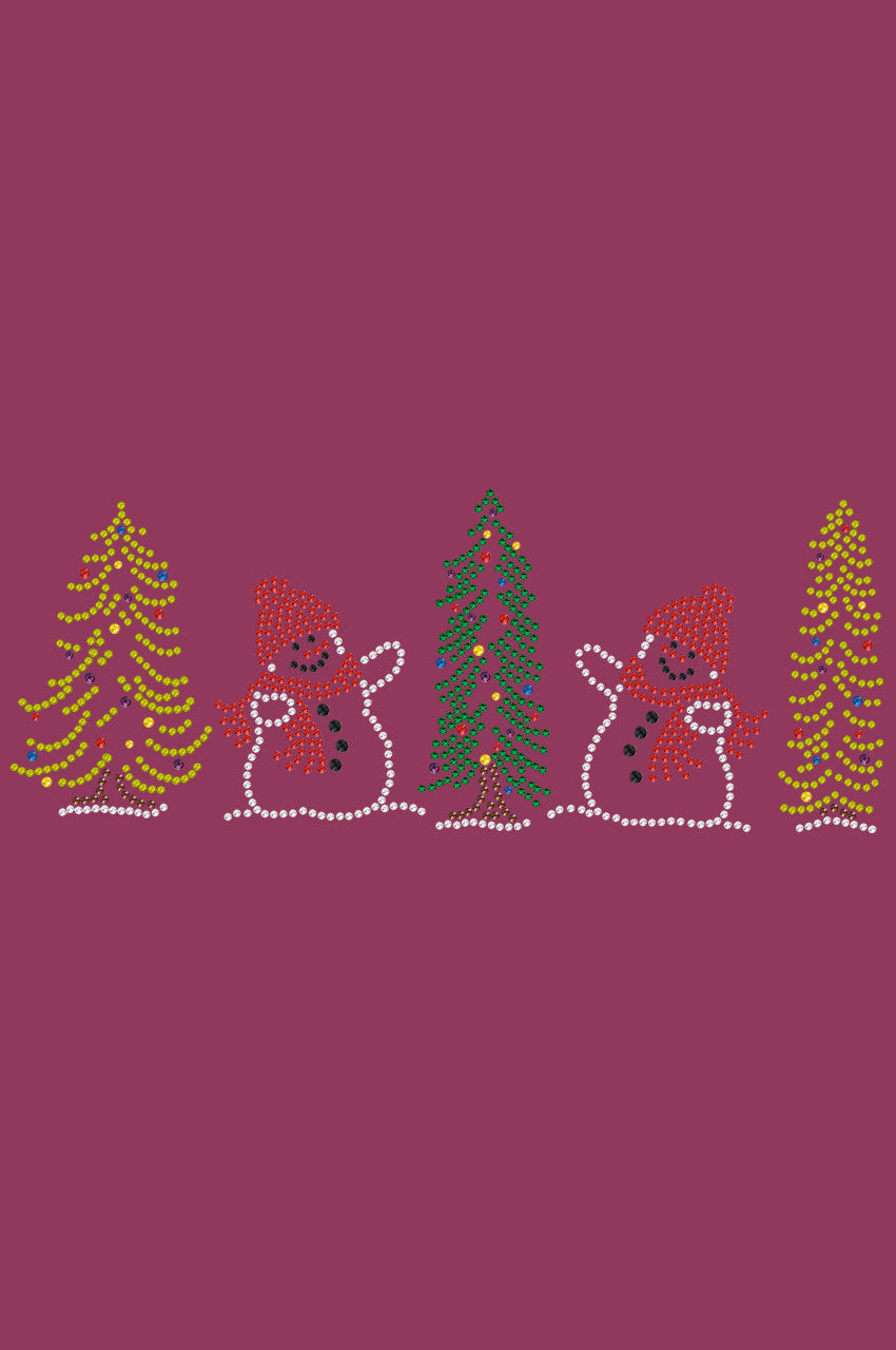 Two Snowmen in Trees - Bandana