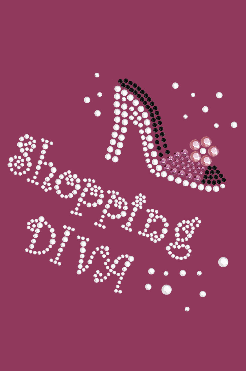 Shopping Diva & High Heel Shoe - Bandanna Burgundy