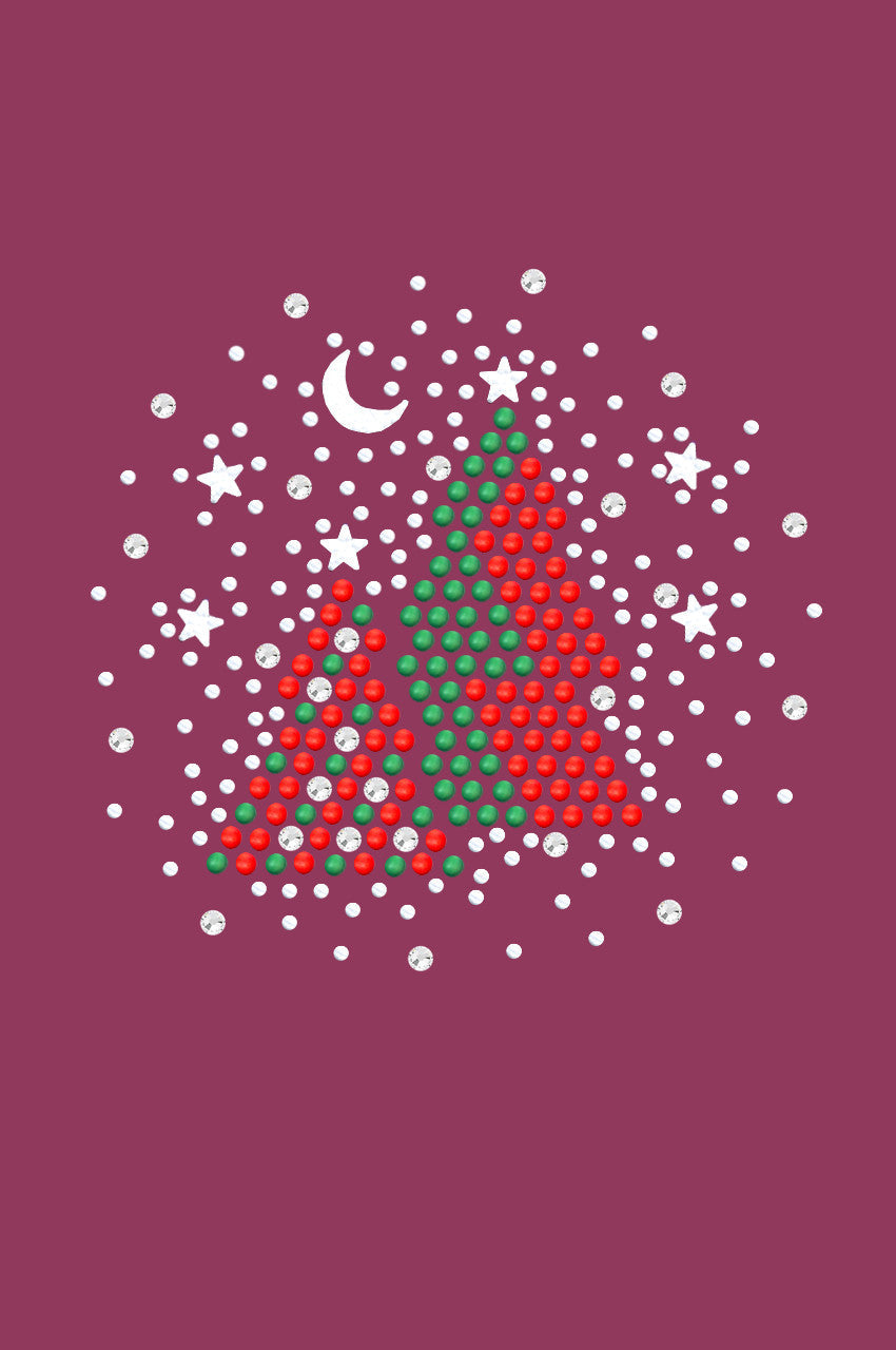 Red & Green Christmas Trees with Austrian crystal Snowflakes - Bandana