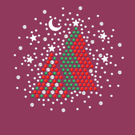 Red & Green Christmas Trees with Austrian crystal Snowflakes - Bandana