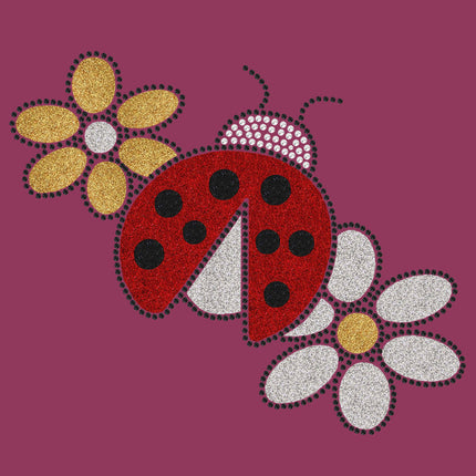 Glitter Ladybug & Daisies - Bandanna