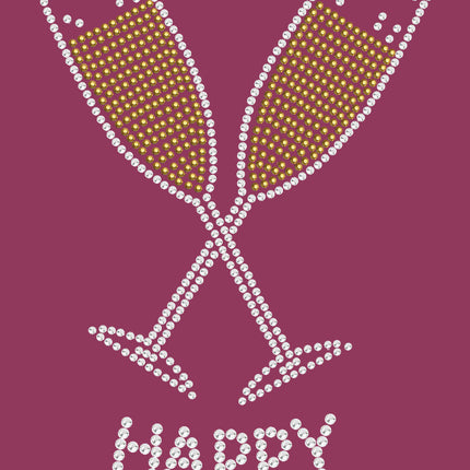 Happy New Year Champagne Glasses - Bandanna