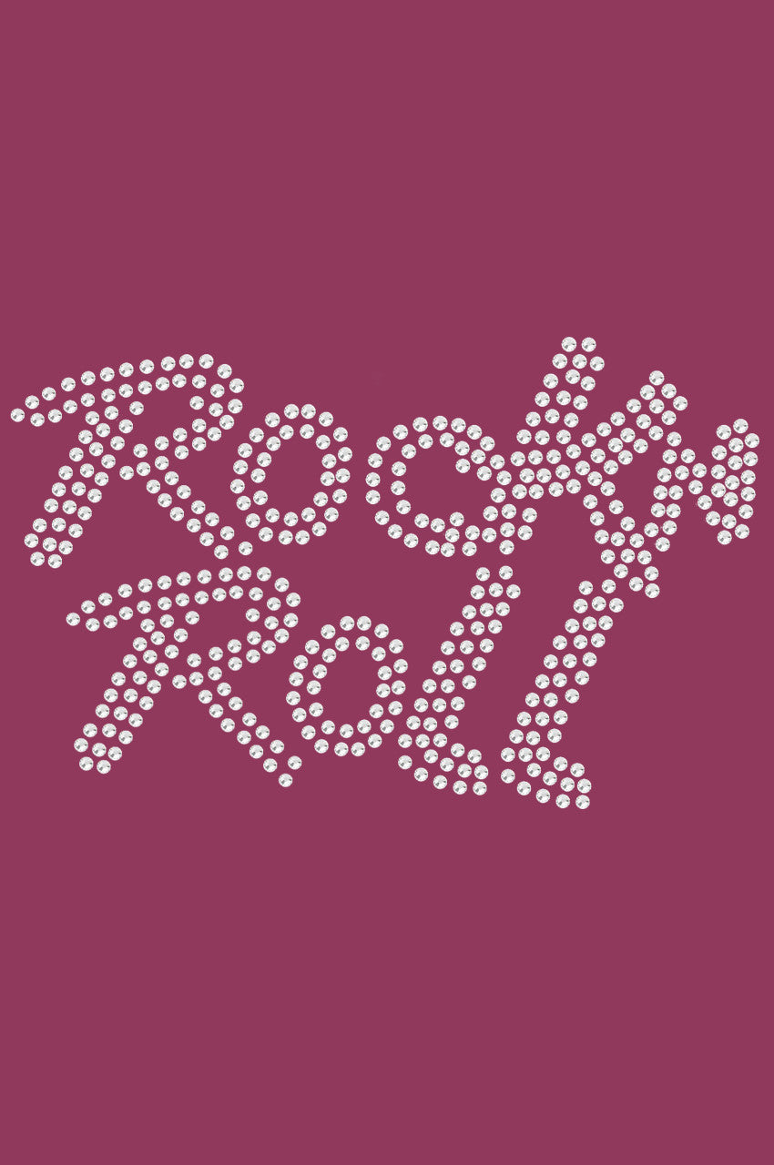 Rock n Roll (Rhinestone) - Bandanna Burgundy