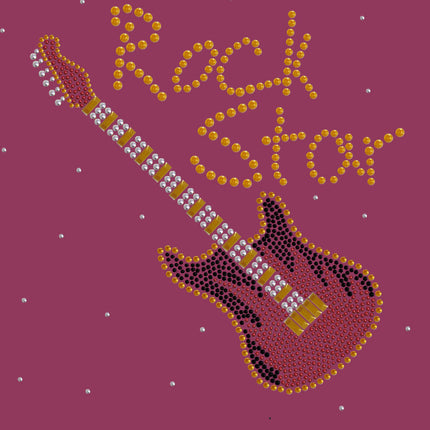 Rock Star with Red & Gold Guitar - Bandanna