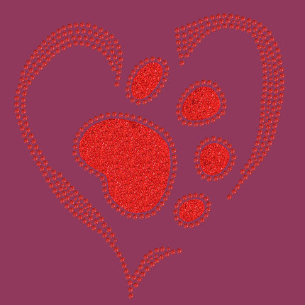 Red Paw Heart - Bandanna