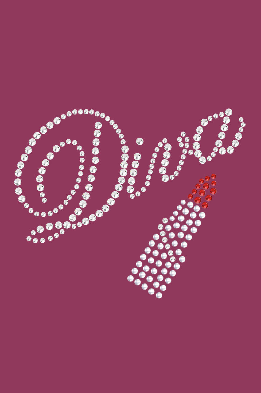 Diva with Austrian crystal Red Lipstick - Bandanna Burgundy