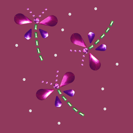 Pink & Purple Nailhead Dragonflies - Bandannas